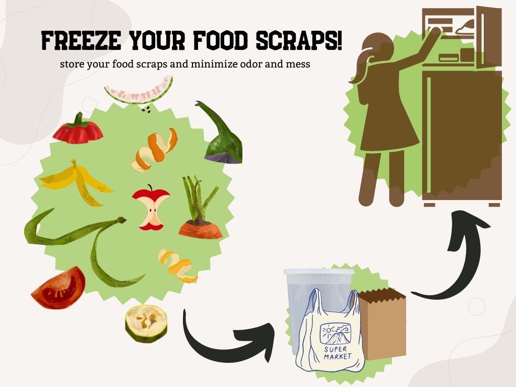 How to store food scraps